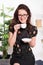 Smiling businesswoman drink coffee. entrepreneur in formal wear and glasses. school teacher at lunch. Coffee break