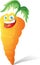 Smiling carrot cartoon