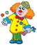 Smiling cartoon clown