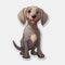 Smiling Cartoon Dog Sticker - High Detailed Gray Dog Sticker