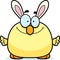 Smiling Cartoon Easter Bunny Chick