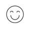 Smiling Cartoon Face Closed Eyes Positive People Emotion Icon