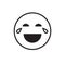 Smiling Cartoon Face Laugh Positive People Emotion Open Mouth Icon