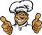 Smiling Cartoon Kitchen Chef with Hat