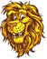 Smiling Cartoon Lion Mascot Graphic