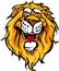 Smiling Cartoon Lion Mascot Graphic