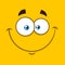 Smiling Cartoon Square Emoticons With Happy Expression