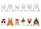 Smiling cats with Christmas costumes border set