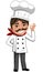 Smiling chef gesturing okay sign