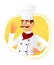Smiling chef with mustache