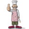 Smiling chef with thumb up