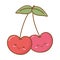 Smiling cherries icon