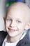 Smiling child with cancer