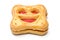 Smiling cookie slanted view