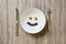 Smiling dieting food on plate