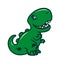 Smiling dinosaur - a cute cartoon character mascot