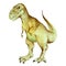 Smiling dinosaur Tyrannosaurus rex, watercolor