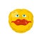 Smiling emoticon. Crazy Emoji. happy is an emotion. Yellow ball