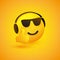 Smiling Emoticon, Face With Sunglasses and Headphones