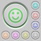 Smiling emoticon push buttons