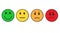 Smiling Face Evaluation Positive And Negative Feedback Emotion Icon Set