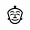 Smiling Face Icon Inspired By Paul Rand And Ritualistic Masks