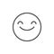 Smiling face with smiling eyes emoticon line icon