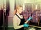 Smiling female brewery worker with bottling machinery