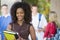 Smiling Female Student On College Campus