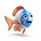 Smiling Fish 3d Stock Photo With Pixar-style Animation