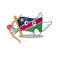 Smiling flag namibia cupid cartoon character working