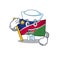 Smiling flag namibia sailor cartoon character working