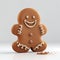 Smiling gingerbread man cookie