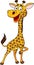 Smiling giraffe cartoon