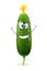 Smiling green cucumber