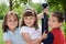 Smiling Group of Children at Park