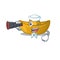 Smiling happy Sailor with binocular chinese ingot cartoon design