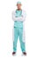 Smiling happy young doctor full body portrait isolated