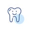 Smiling healthy tooth. Dental care and medicine. Pixel perfect, editable stroke icon