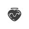 Smiling Heart Face emoji With Halo vector icon