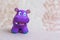 Smiling hippo toy violet