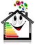 Smiling House with Energy Efficiency Rating