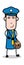 Smiling on Joke - Postman Cartoon Courier Guy Vector Illustration