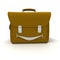 Smiling leather satchel