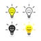 Smiling lightbulb set