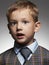 Smiling little boy.stylish child in suit and tie