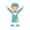 Smiling Male Surgeon Cartoon Character