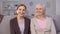 Smiling mature women posing for camera, high quality of retirement people living