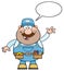 Smiling Mechanic Cartoon Character Waving For Greeting