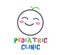 Smiling Newborn Child on Logo Pediatric Clinic